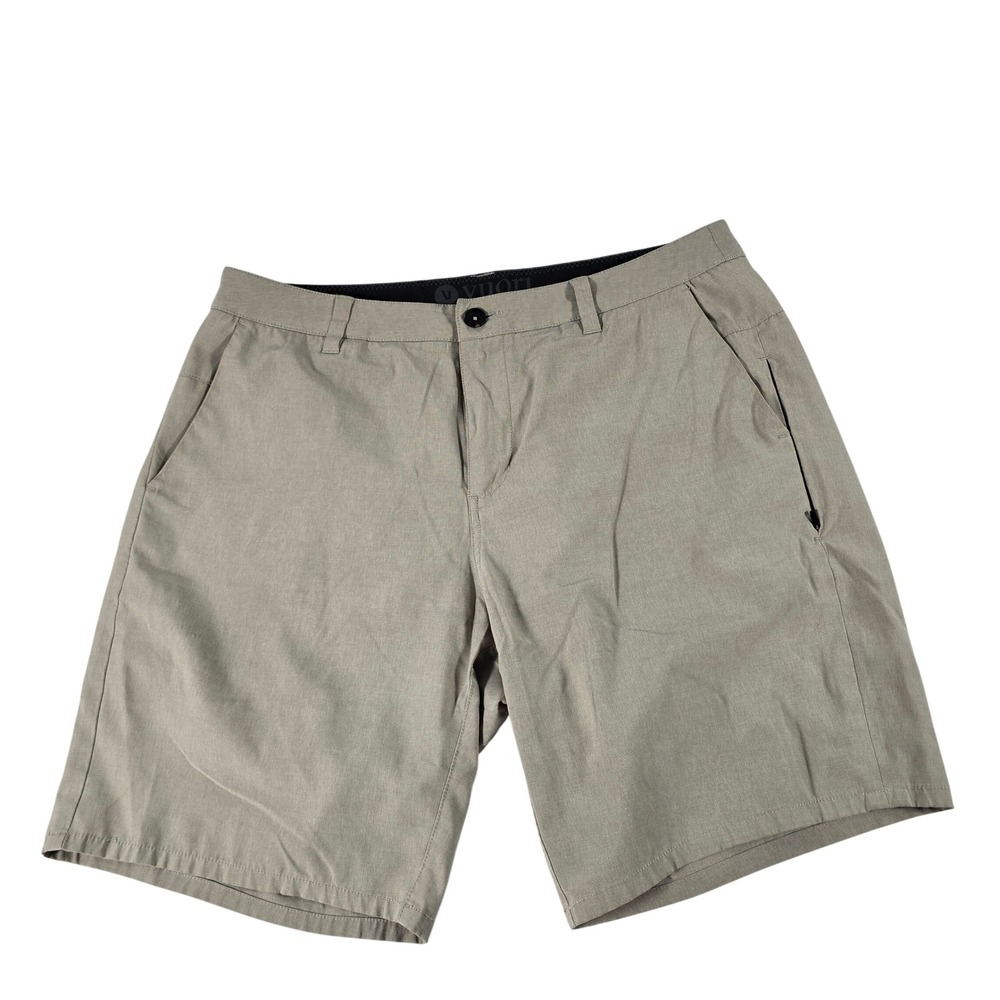 Vuori Aim Shorts Mens 33 Khaki Tan Performance Tech Golf Active V368